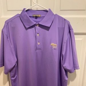PETER MILLAR Summer Comfort Golf Polo Shirt Sz Medium Purple